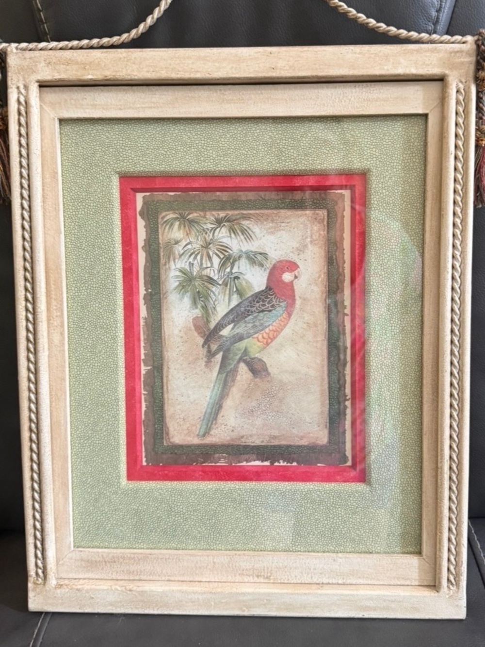 Framed Parrot Artwork Print-John Richard Bahama Parrot 1